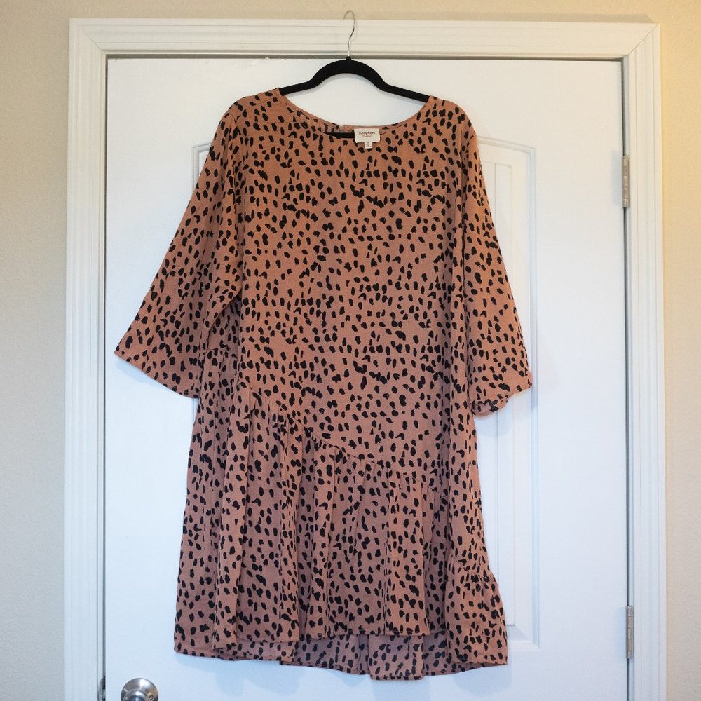 Hayden Los Angeles dot asymmetrical swing dress